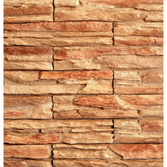 Obklad Vaspo skala ohnivá oranžovočervená 8,6x38,8 cm reliéfna V55100