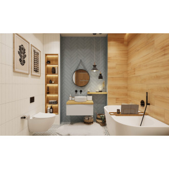 Obklad Ribesalbes Ocean white 7,5x30 cm mat OCEAN2841