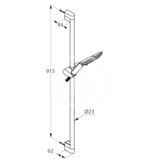 KLUDI FIZZ sprchová súprava 3S biela / chróm, tyč 90cm 677409100