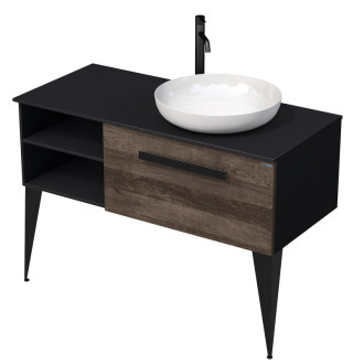 LUXE um.skř.s dosk 110cm č.bri/dr.lesk P LUXE110PCDLBU