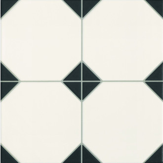 Dlažba Realonda Octagon black 33x33 cm mat OCTAGONBK