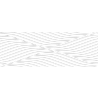 Obklad Peronda Cotton waves biela 33x100 cm mat COTTONWHWR